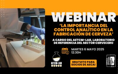 El control analítico de la cerveza: webinar GRATUITO para socios y socias de AECAI