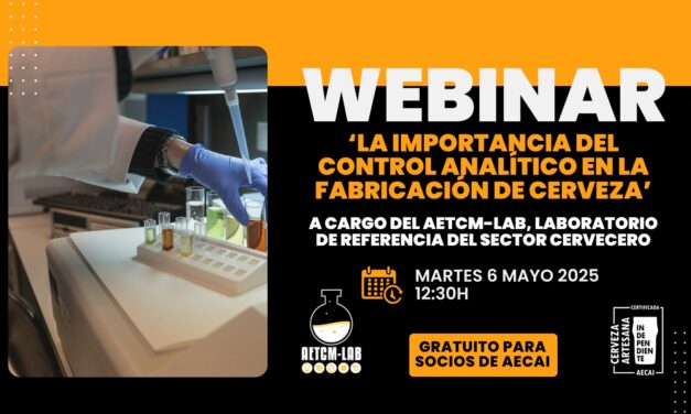 El control analítico de la cerveza: webinar GRATUITO para socios y socias de AECAI